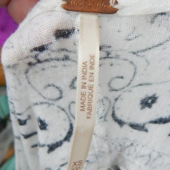 Free People Tripoli Embroidered Patchwork Sleeve Top - Picture 4 of 4